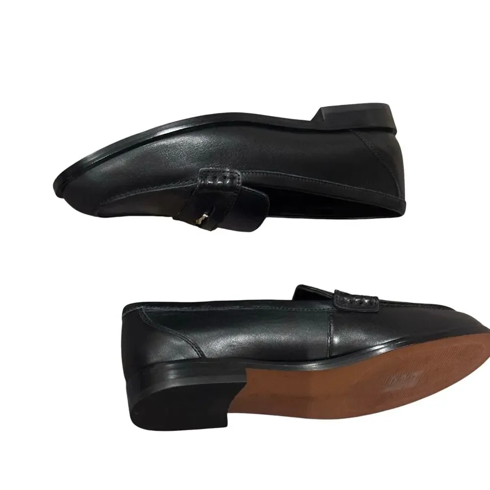 Madewell The Grayson Penny Loafer Shoes Comfort Leather True Black Size 8 NWOB